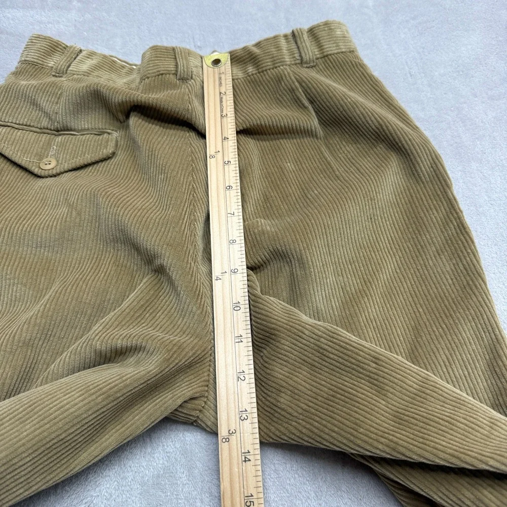 Vintage American Eagle Cordoroy Pants 9/10 Tan Brown High Rise Straight USA Made - Picture 7 of 9